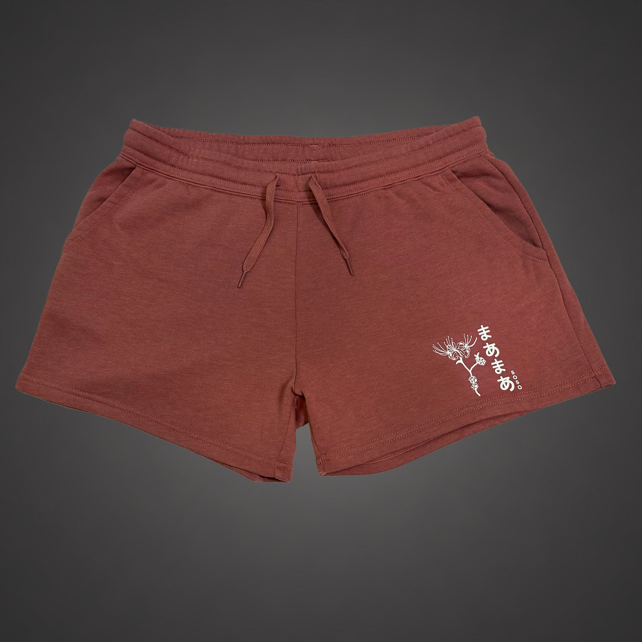 Pink shorts with white SOSO logo