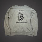 Grey sweater with samurai design