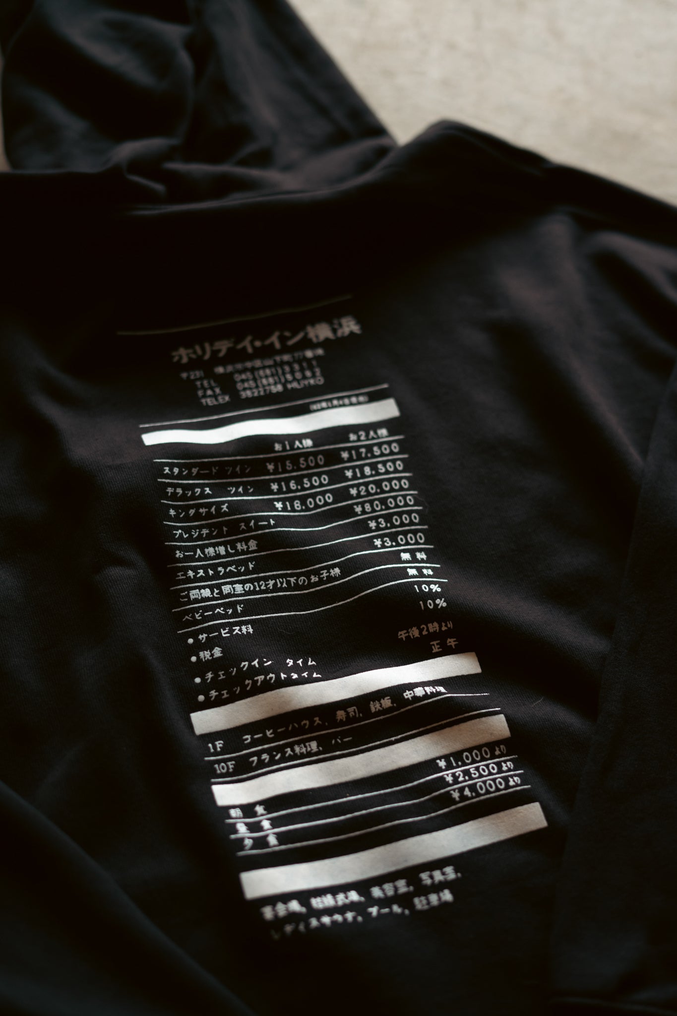 Yokohama Hoodie | White on Black | Japanese Streetwear